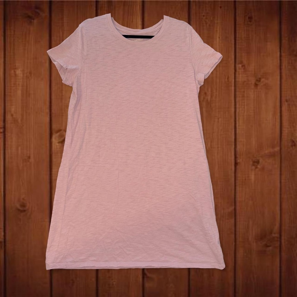 Universal Thread Women's Pink T-Shirt Dress Size L Casual Knee Length